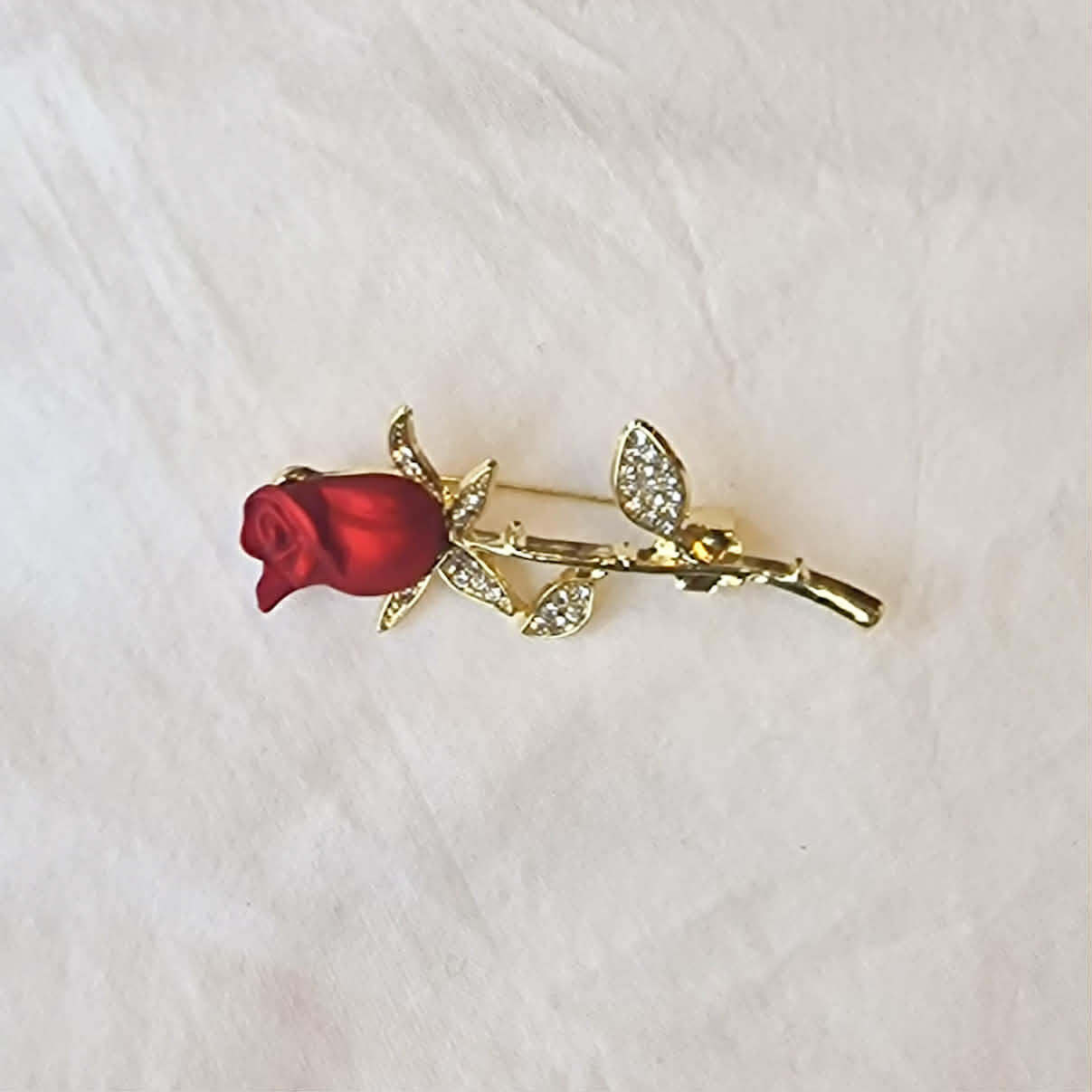 Brosje - Enkel rose